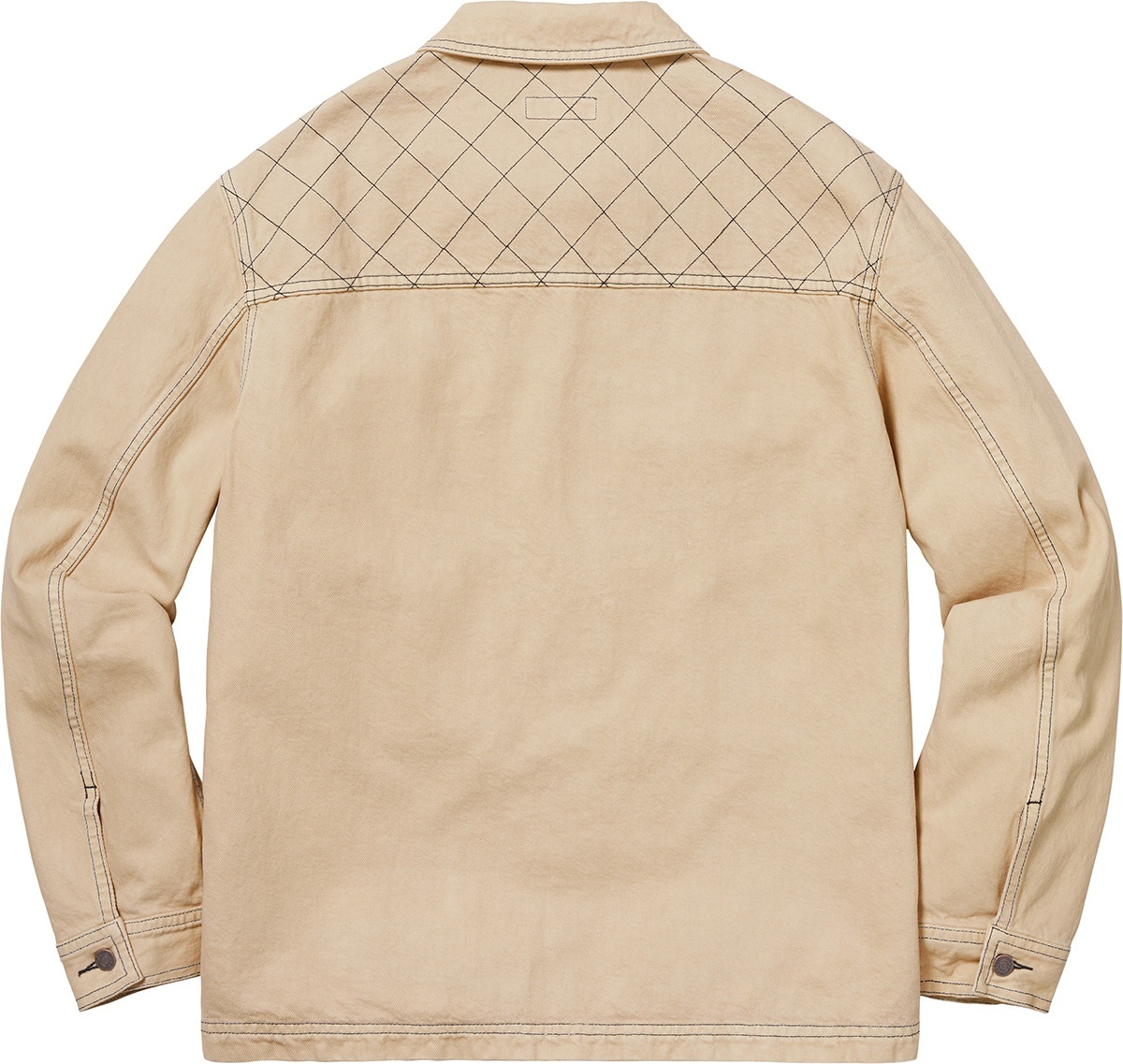 Diamond Stitch Denim Chore Coat view 7